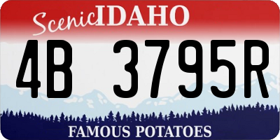 ID license plate 4B3795R