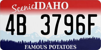 ID license plate 4B3796F