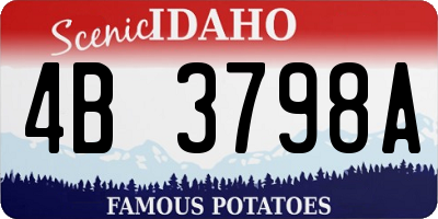 ID license plate 4B3798A
