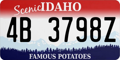 ID license plate 4B3798Z