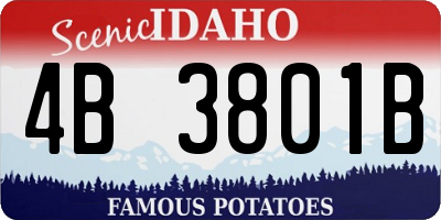 ID license plate 4B3801B