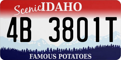 ID license plate 4B3801T