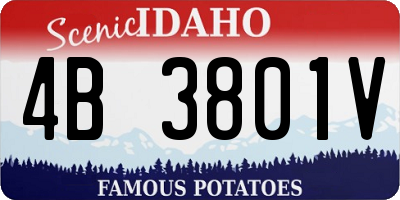 ID license plate 4B3801V