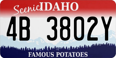 ID license plate 4B3802Y