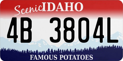 ID license plate 4B3804L