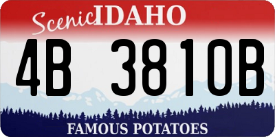 ID license plate 4B3810B