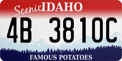 ID license plate 4B3810C