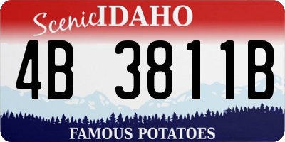 ID license plate 4B3811B