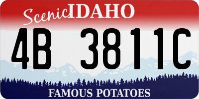 ID license plate 4B3811C