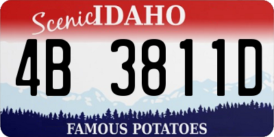 ID license plate 4B3811D