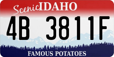 ID license plate 4B3811F