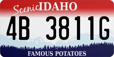 ID license plate 4B3811G