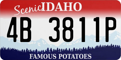 ID license plate 4B3811P