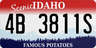ID license plate 4B3811S