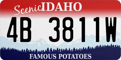 ID license plate 4B3811W