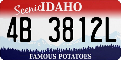 ID license plate 4B3812L