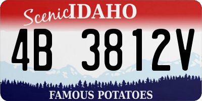 ID license plate 4B3812V