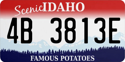 ID license plate 4B3813E