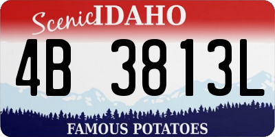 ID license plate 4B3813L