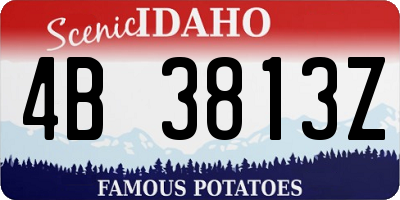 ID license plate 4B3813Z