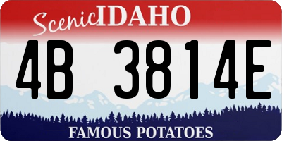 ID license plate 4B3814E