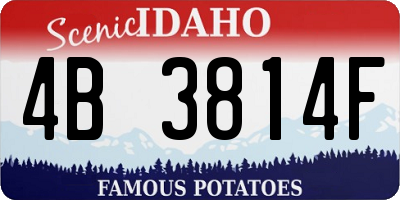 ID license plate 4B3814F