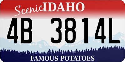 ID license plate 4B3814L