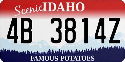 ID license plate 4B3814Z