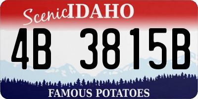 ID license plate 4B3815B