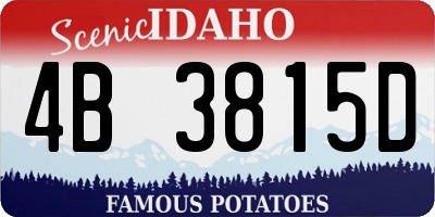 ID license plate 4B3815D