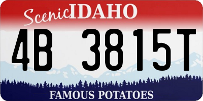 ID license plate 4B3815T