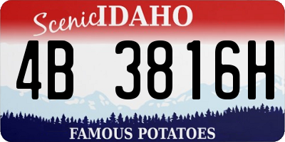 ID license plate 4B3816H