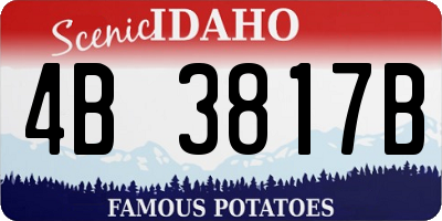 ID license plate 4B3817B