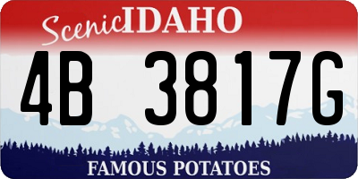 ID license plate 4B3817G