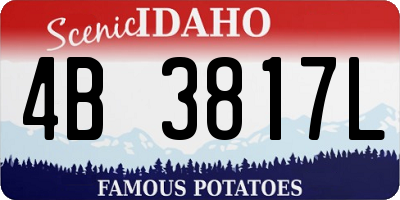 ID license plate 4B3817L