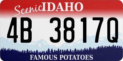 ID license plate 4B3817Q
