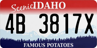 ID license plate 4B3817X