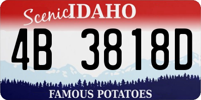 ID license plate 4B3818D