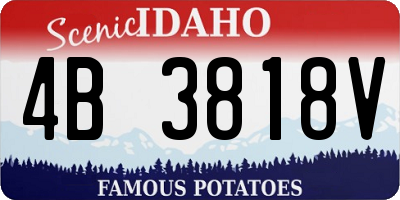 ID license plate 4B3818V