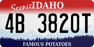 ID license plate 4B3820T