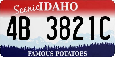 ID license plate 4B3821C