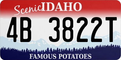 ID license plate 4B3822T