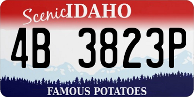 ID license plate 4B3823P