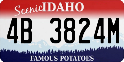 ID license plate 4B3824M