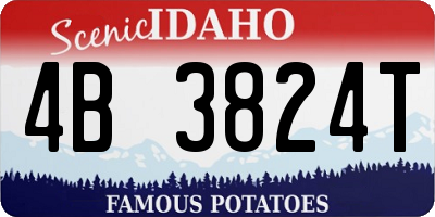 ID license plate 4B3824T