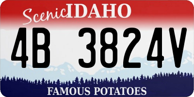 ID license plate 4B3824V