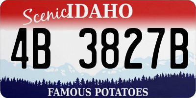 ID license plate 4B3827B