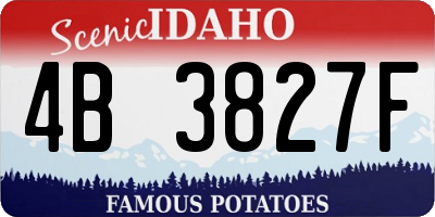 ID license plate 4B3827F