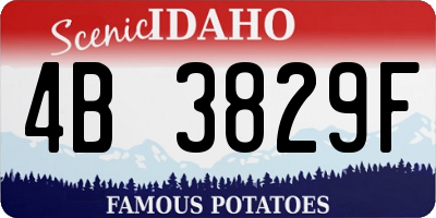 ID license plate 4B3829F