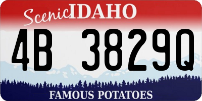 ID license plate 4B3829Q